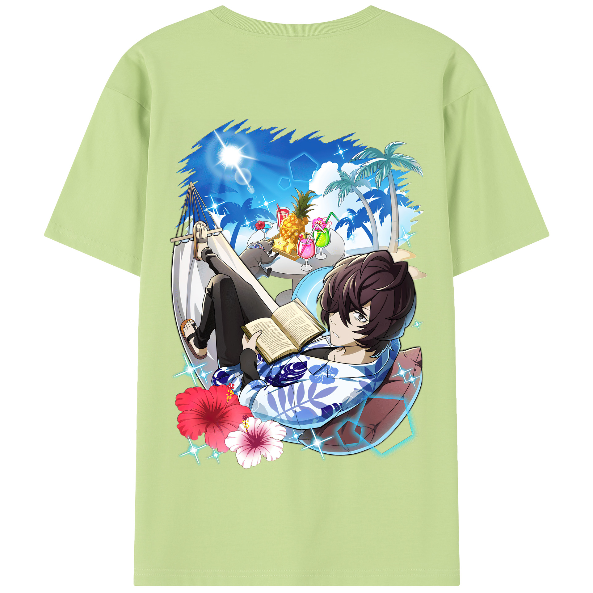 （画像用） 文豪ストレイドッグス Bungo Stray Dogs 綿100％半袖Tシャツ（背面プリント）